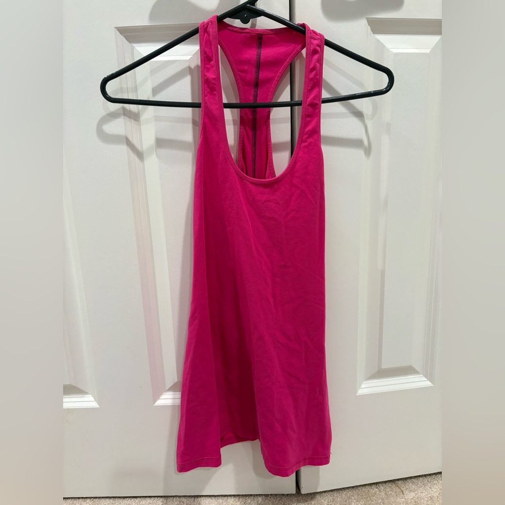 Pink Lululemon Tank with Ruched Razorback NOT FOR SALE - Picture 2 of 3